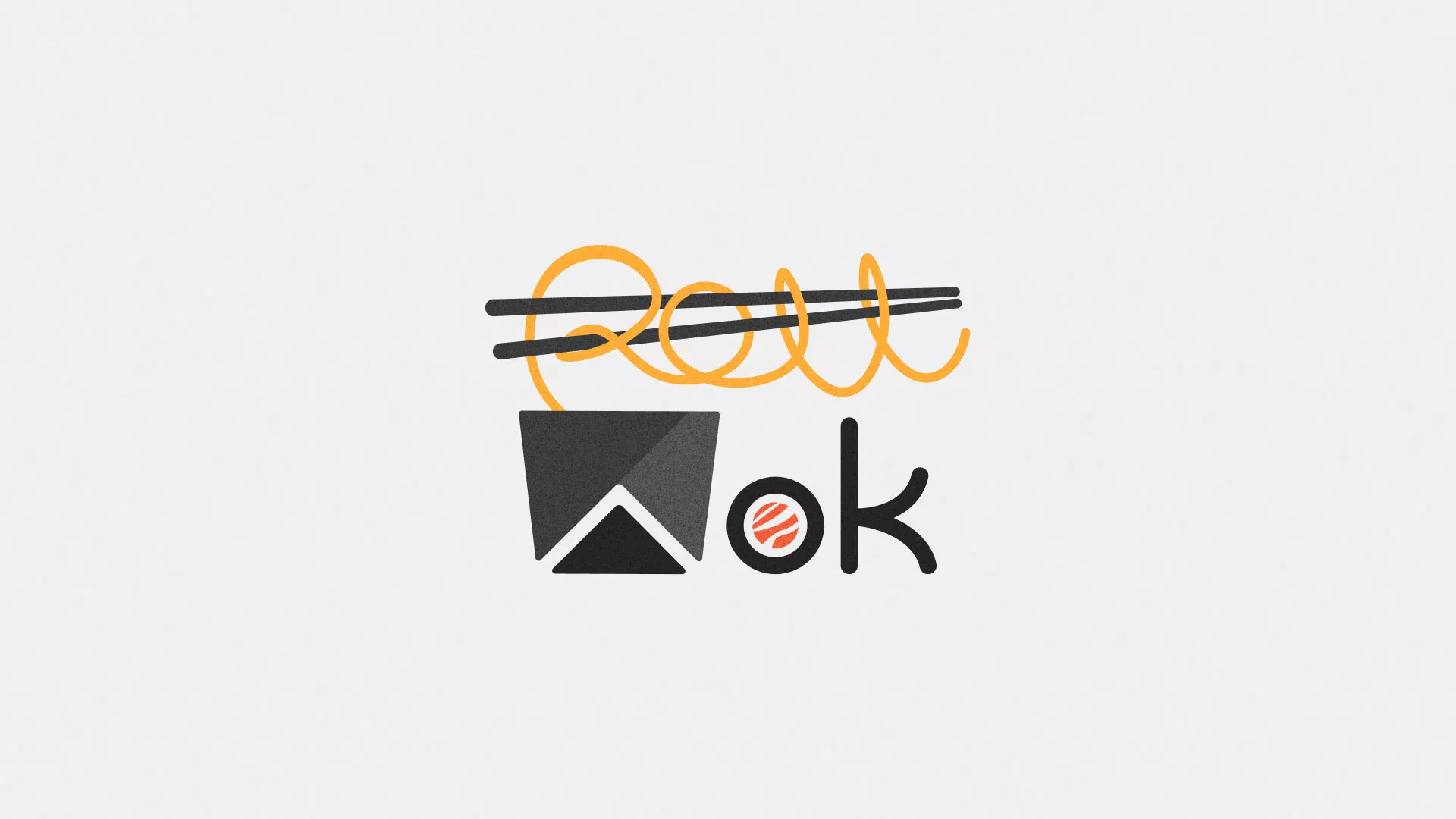 Разработка логотипа суши-бара «Roll Wok Club» в Микуне